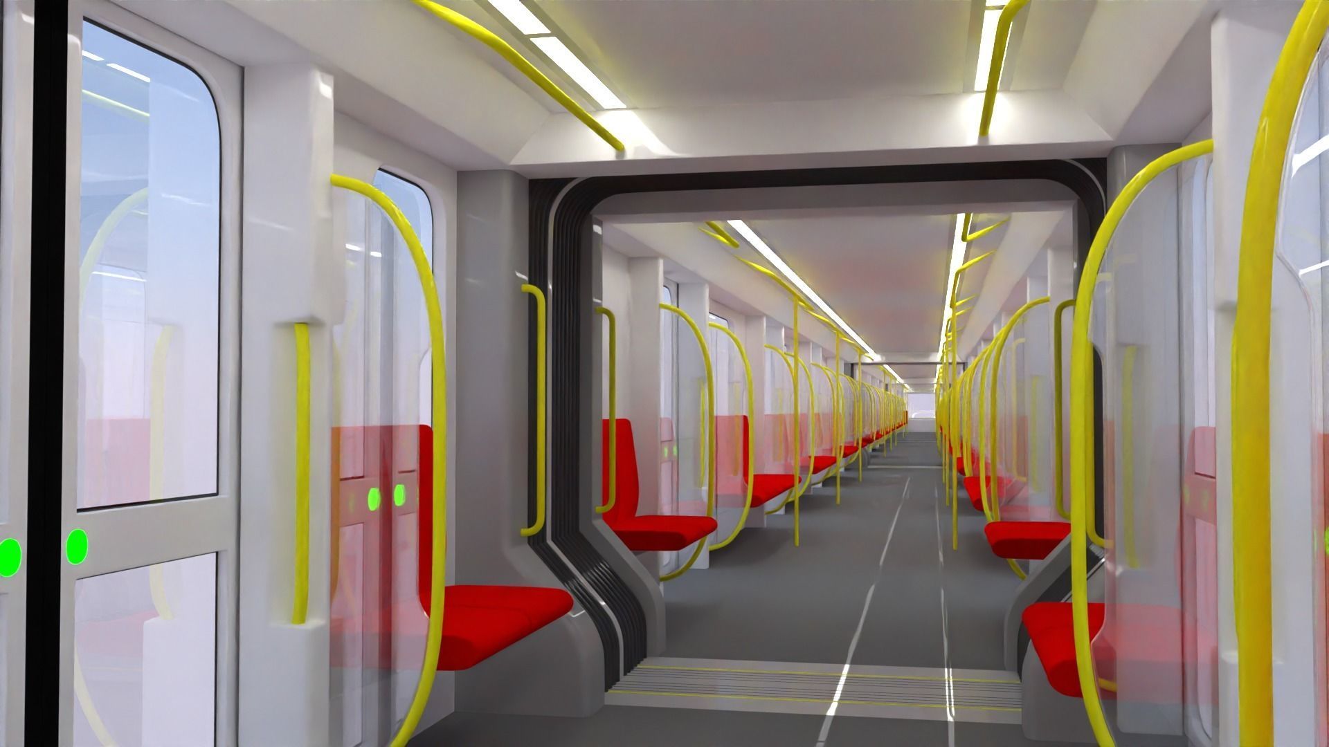 Metro train concept 3D model_5