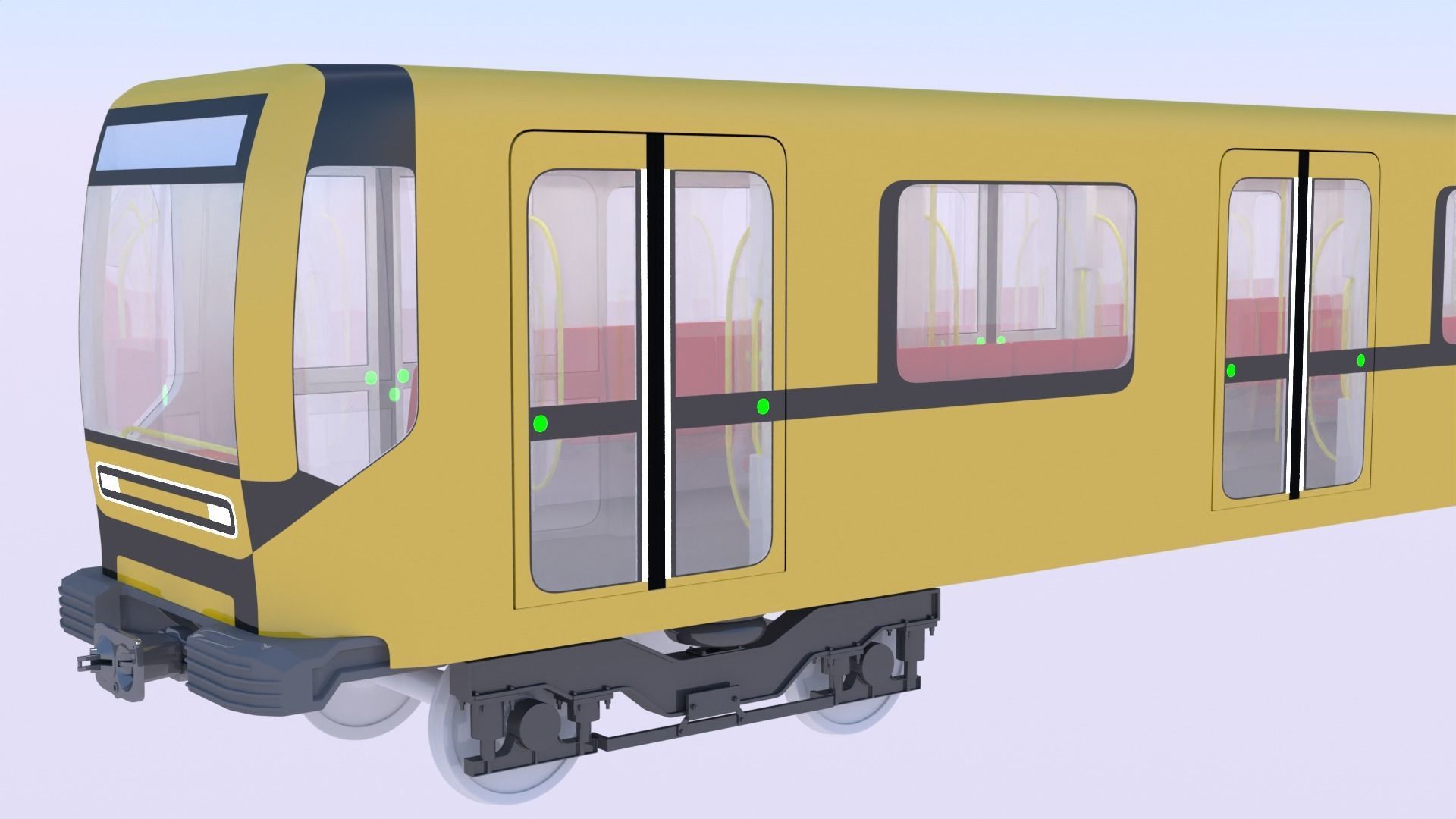 Metro train concept 3D model_17