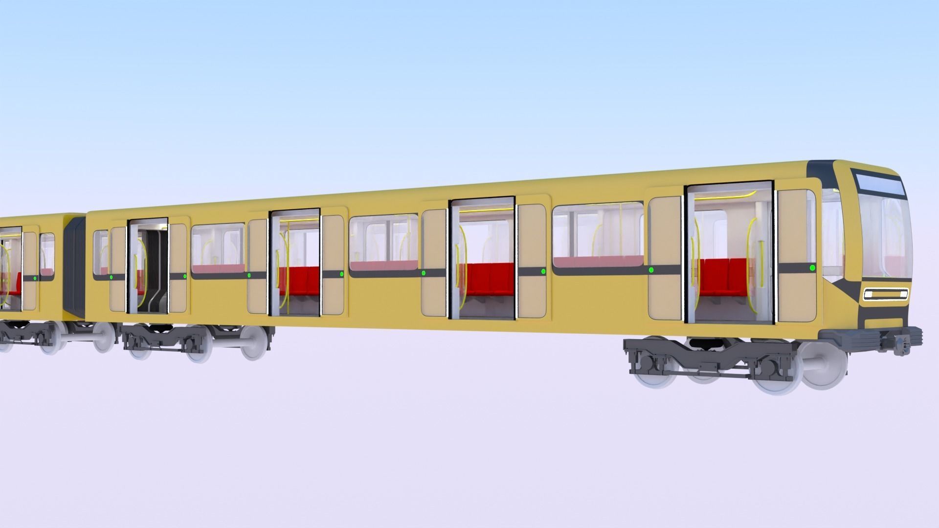 Metro train concept 3D model_14