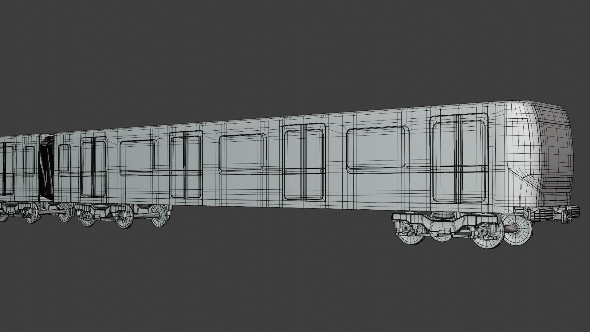 Metro train concept 3D model_16