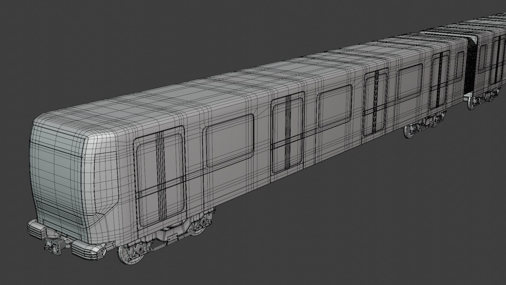 Metro train concept 3D model_20