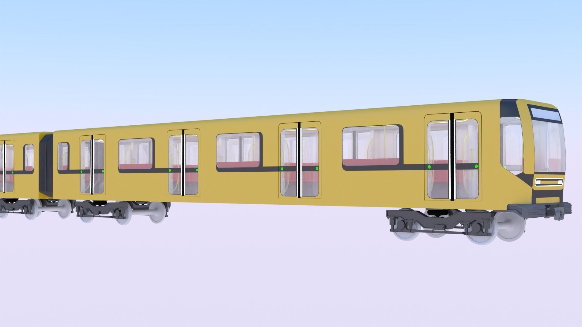 Metro train concept 3D model_15