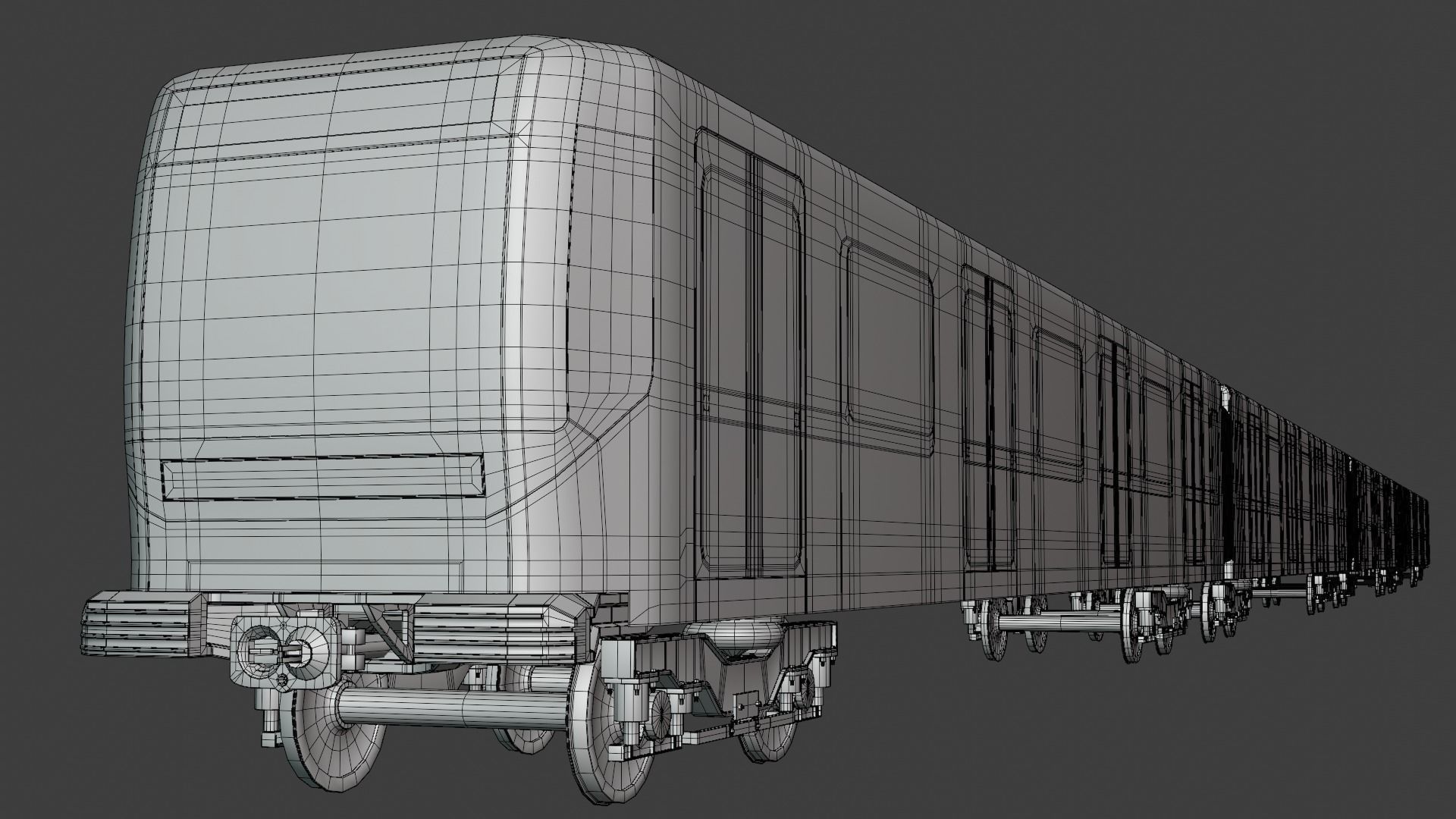 Metro train concept 3D model_1
