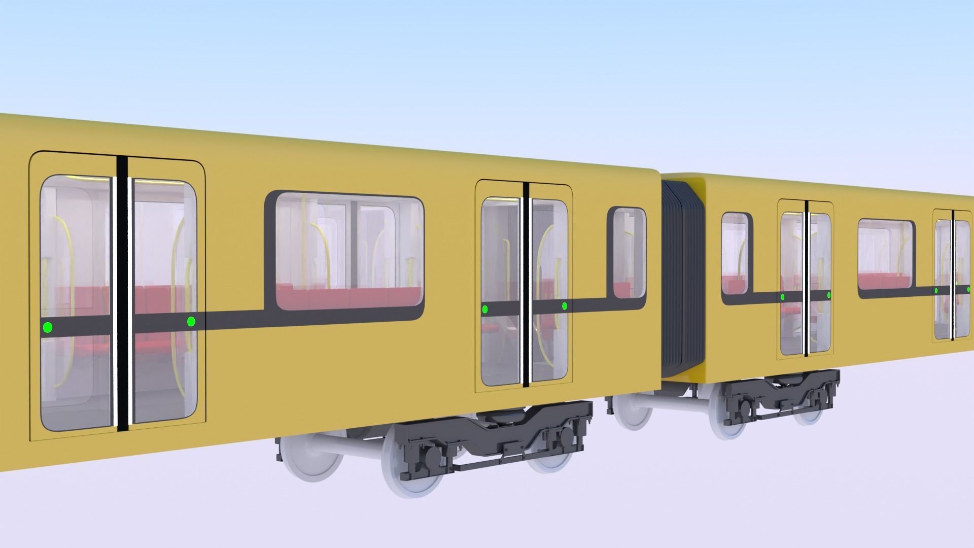 Metro train concept 3D model_10