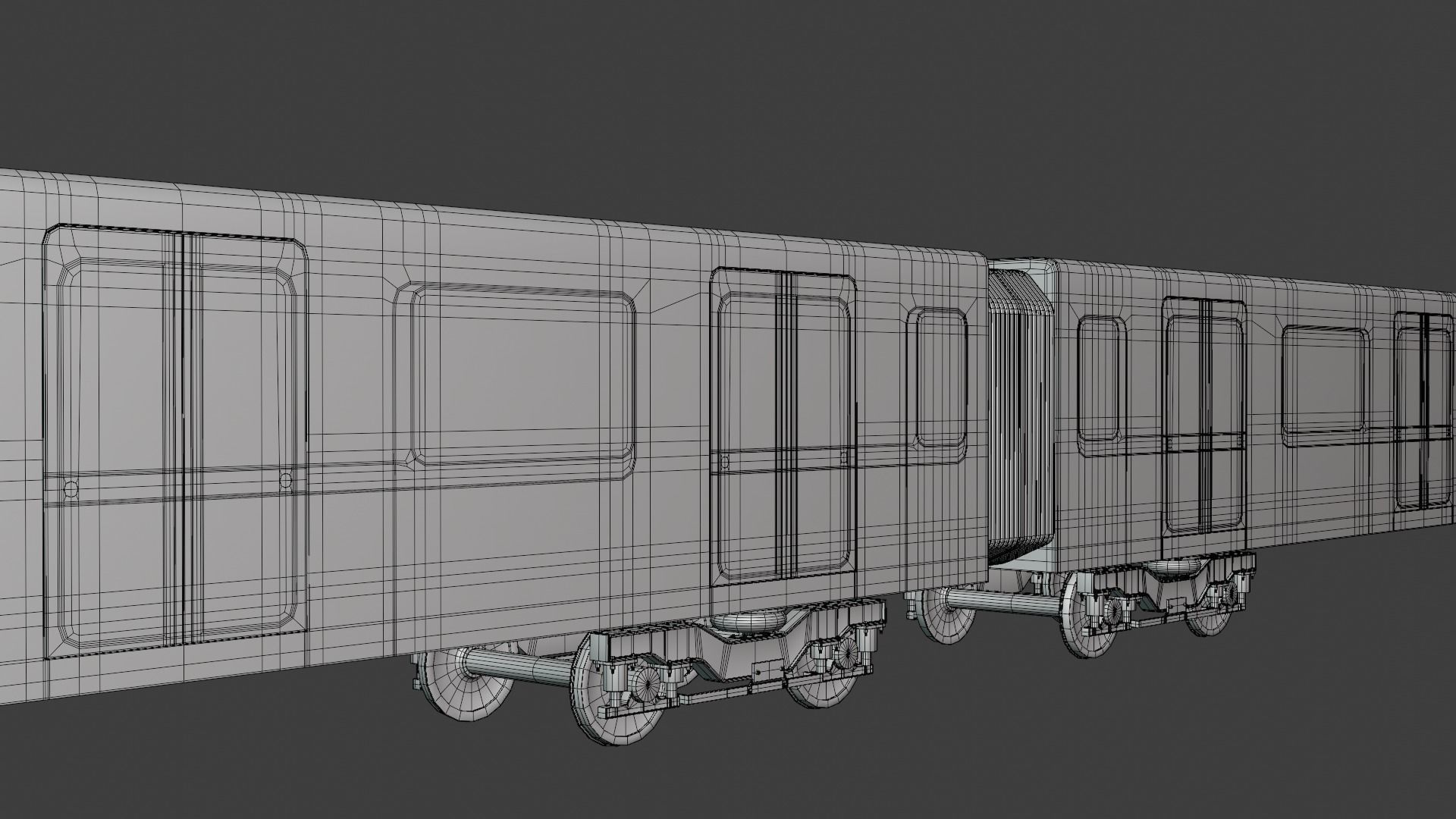 Metro train concept 3D model_11