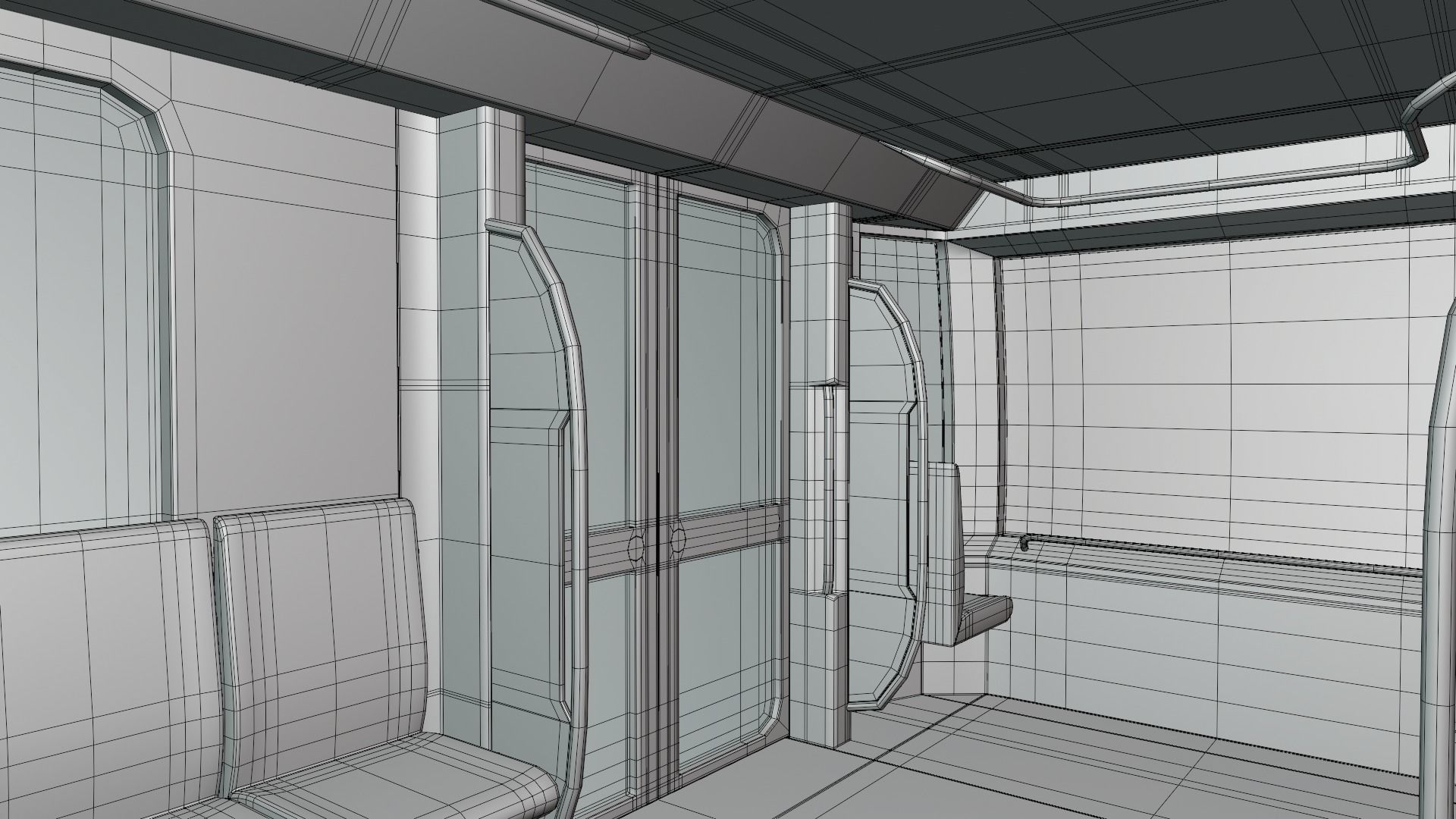 Metro train concept 3D model_8