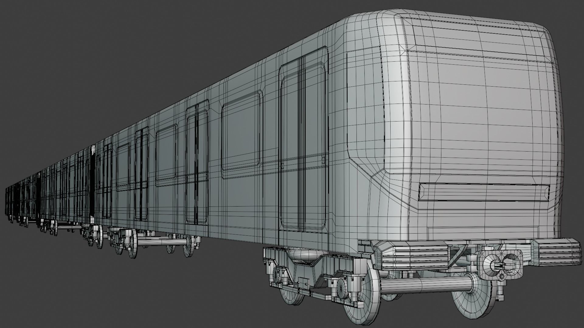 Metro train concept 3D model_4