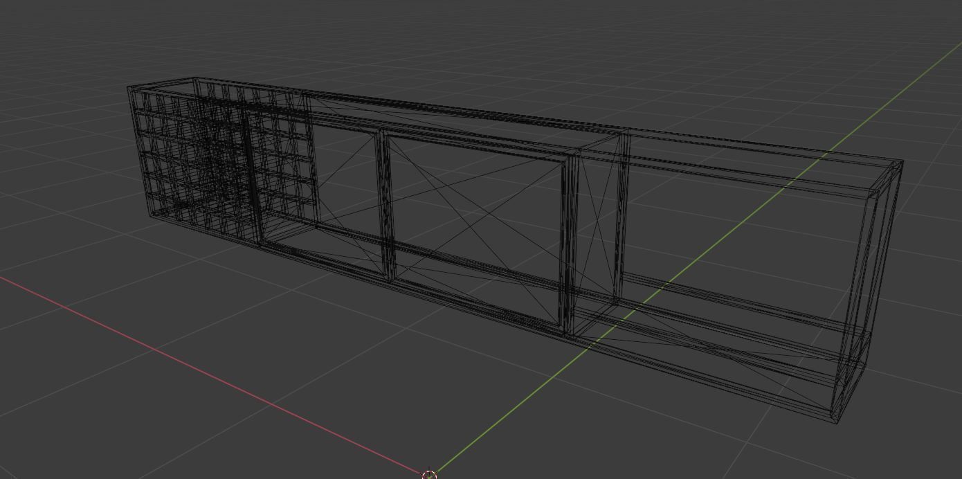 Suspended wine cellar with hutch 3D model_1
