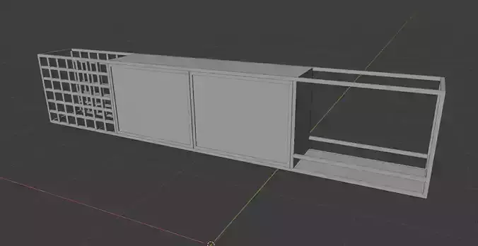 Suspended wine cellar with hutch