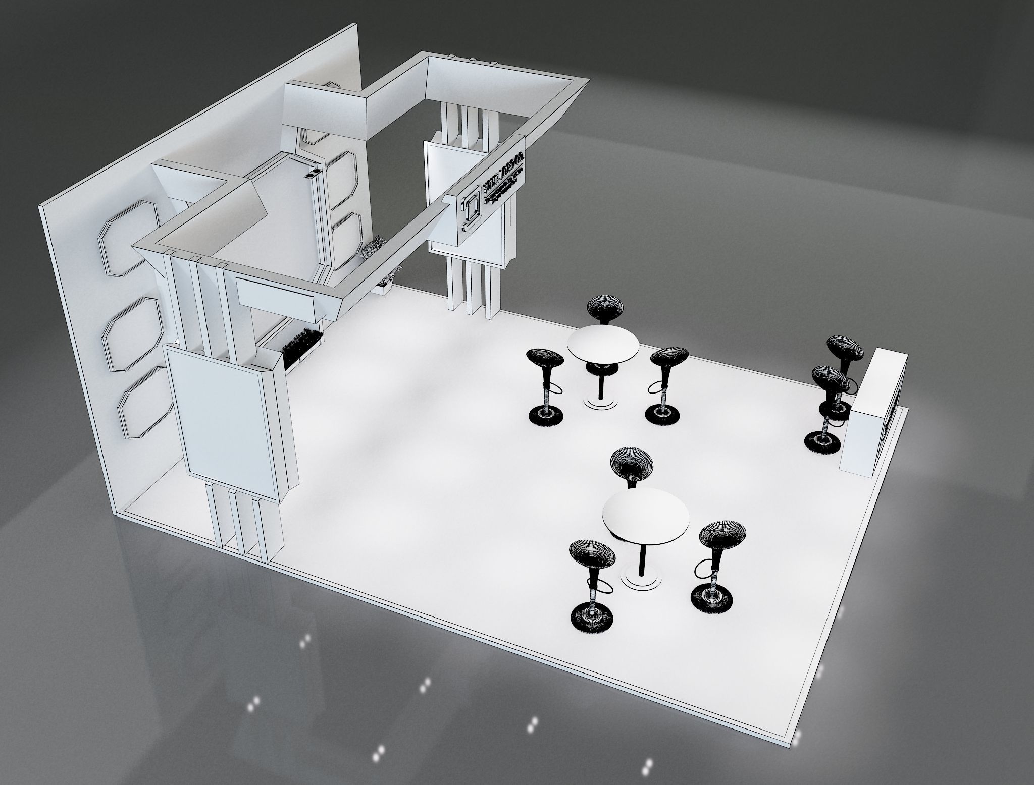 Booth Exhibition Stand a231 3D model_9