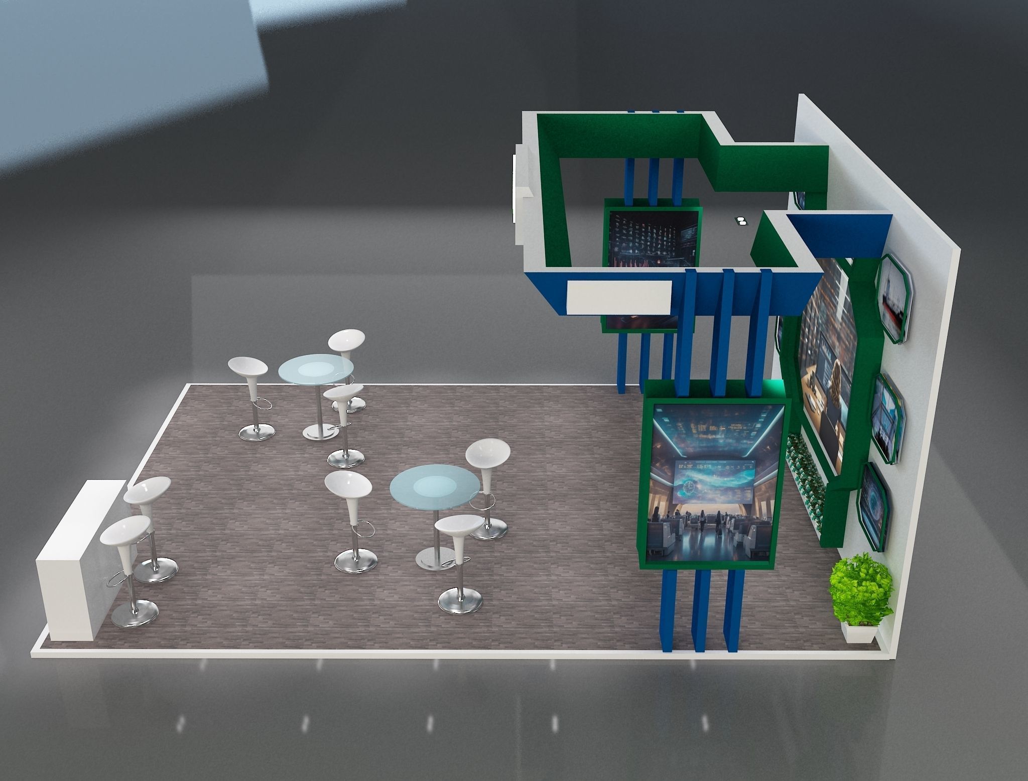 Booth Exhibition Stand a231 3D model_16