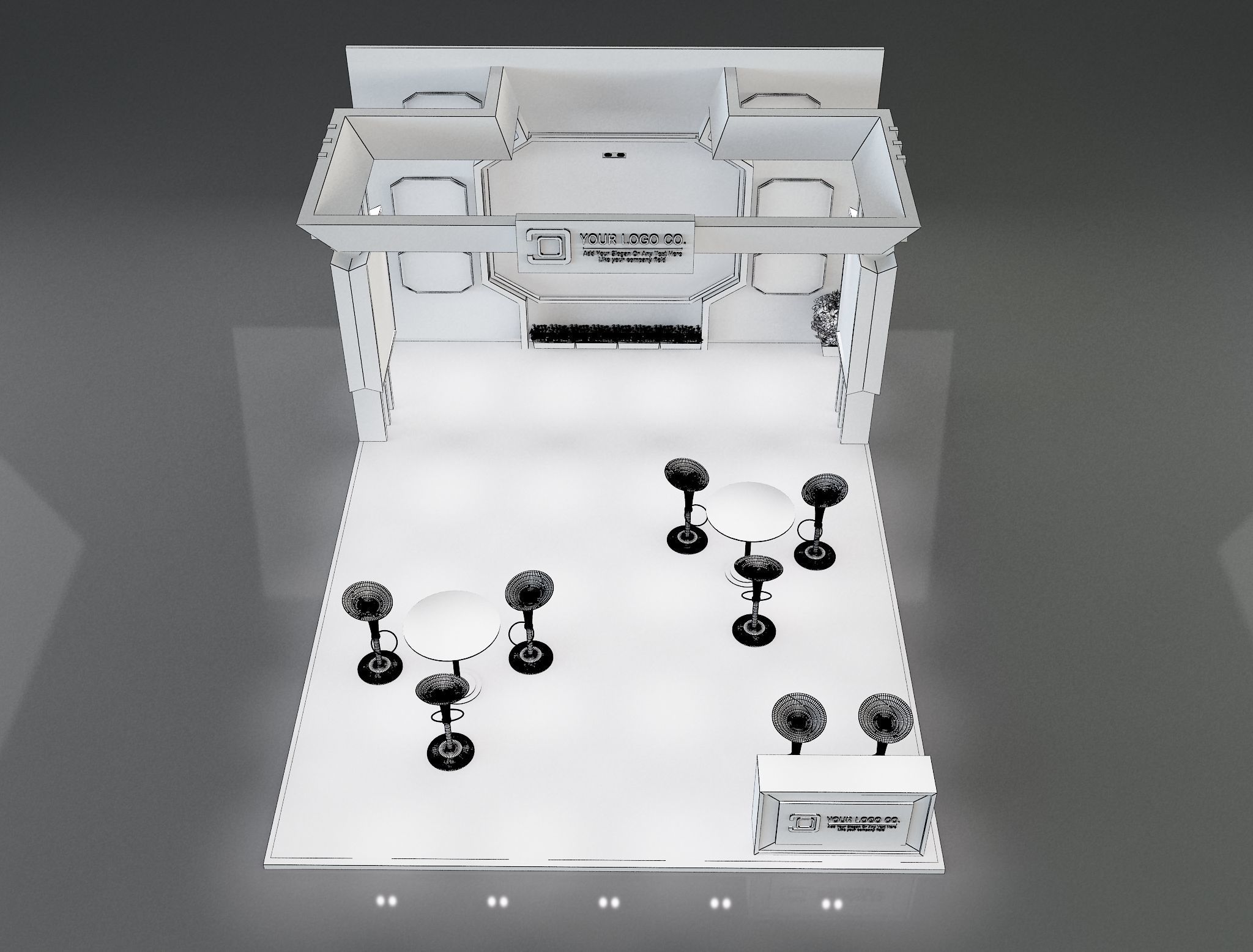 Booth Exhibition Stand a231 3D model_19