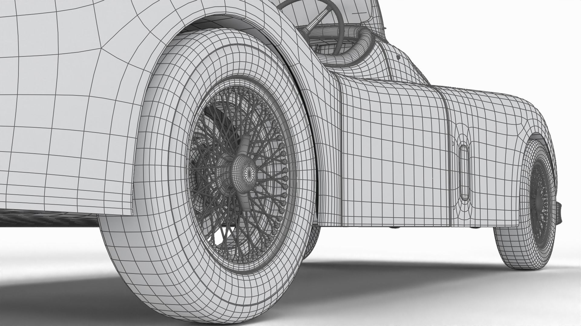 Jaguar XK140 1954 3d model 3D model_37