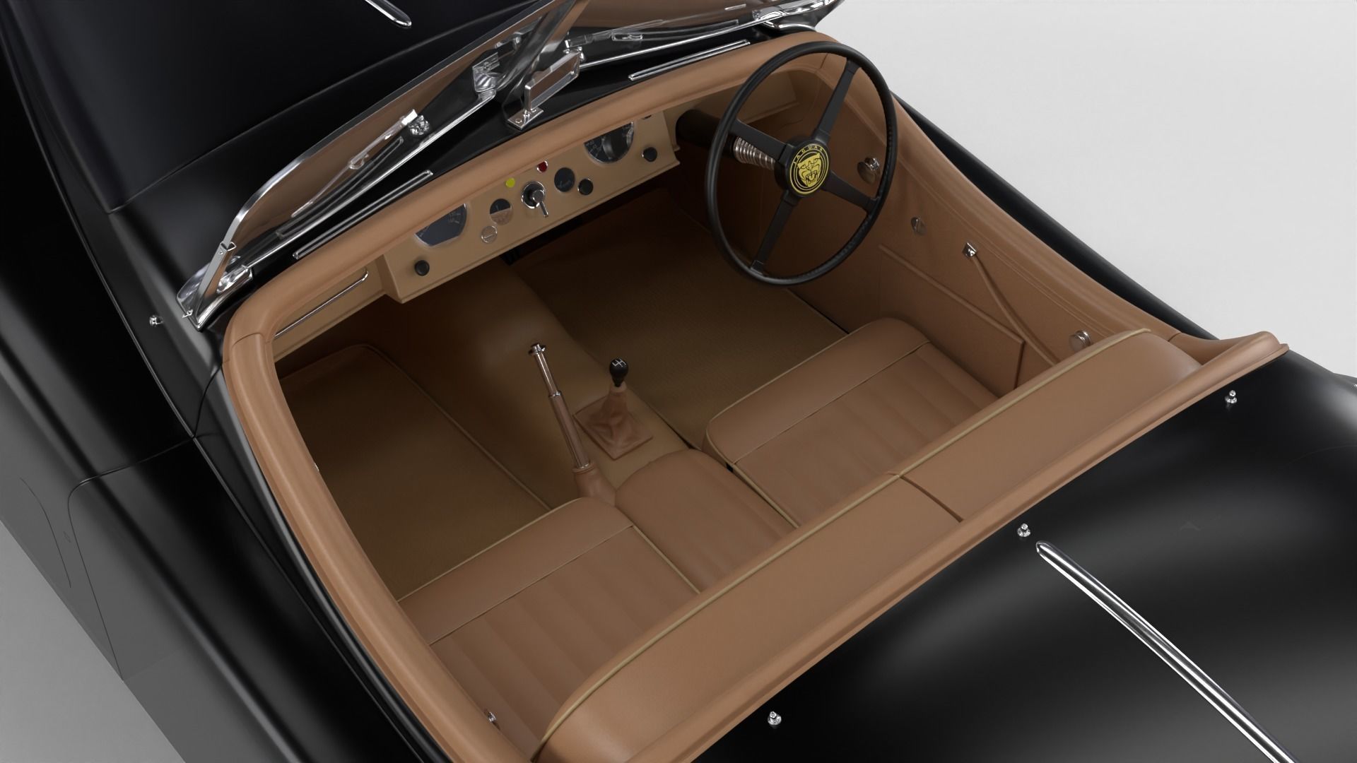 Jaguar XK140 1954 3d model 3D model_22