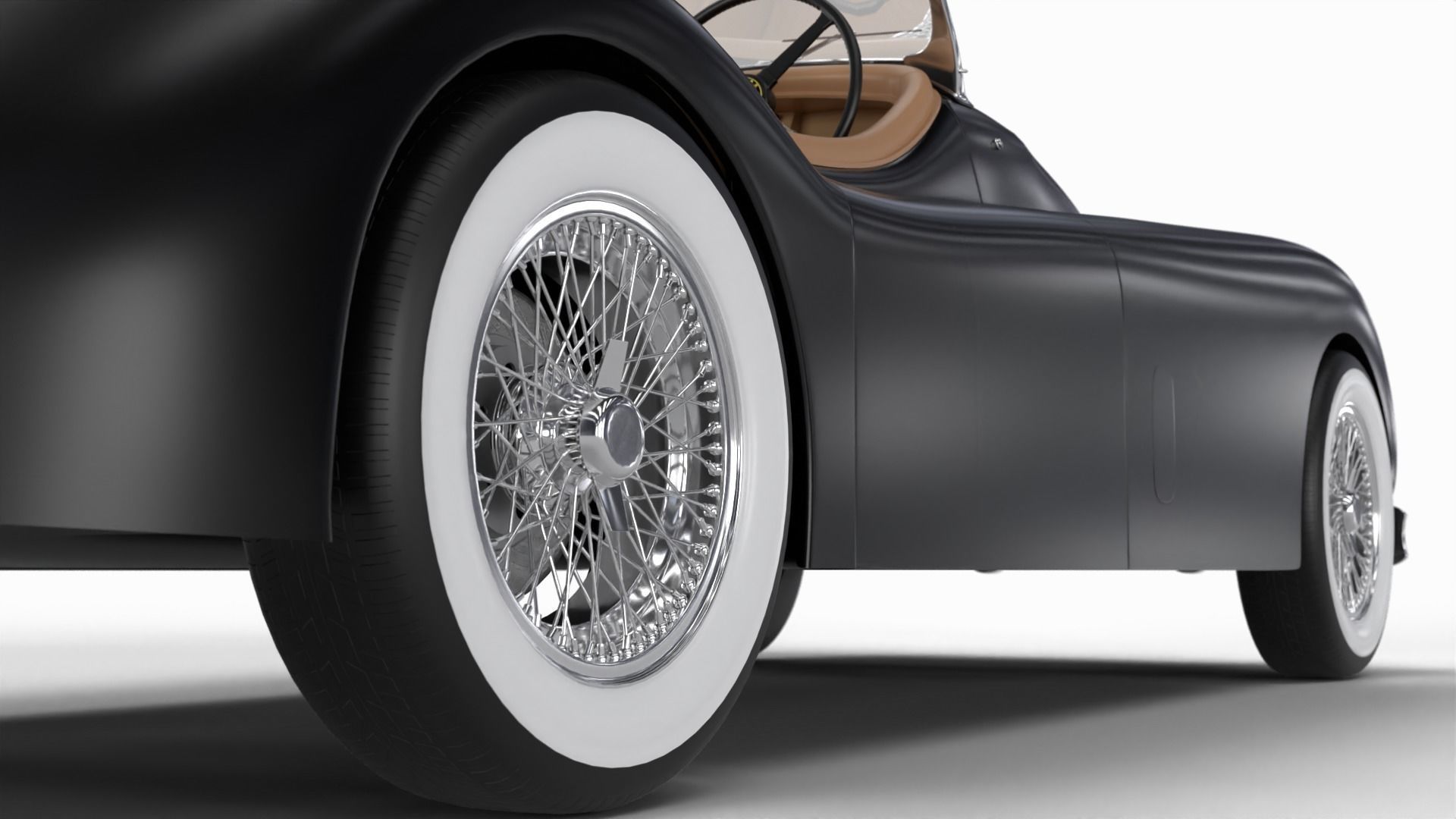 Jaguar XK140 1954 3d model 3D model_10