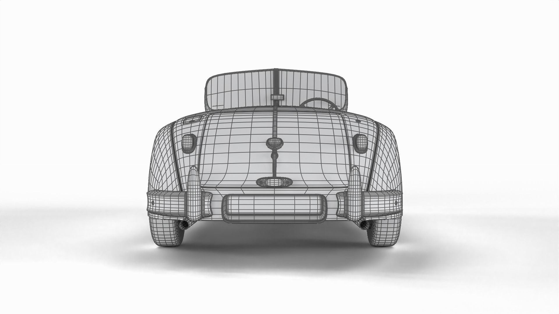 Jaguar XK140 1954 3d model 3D model_31