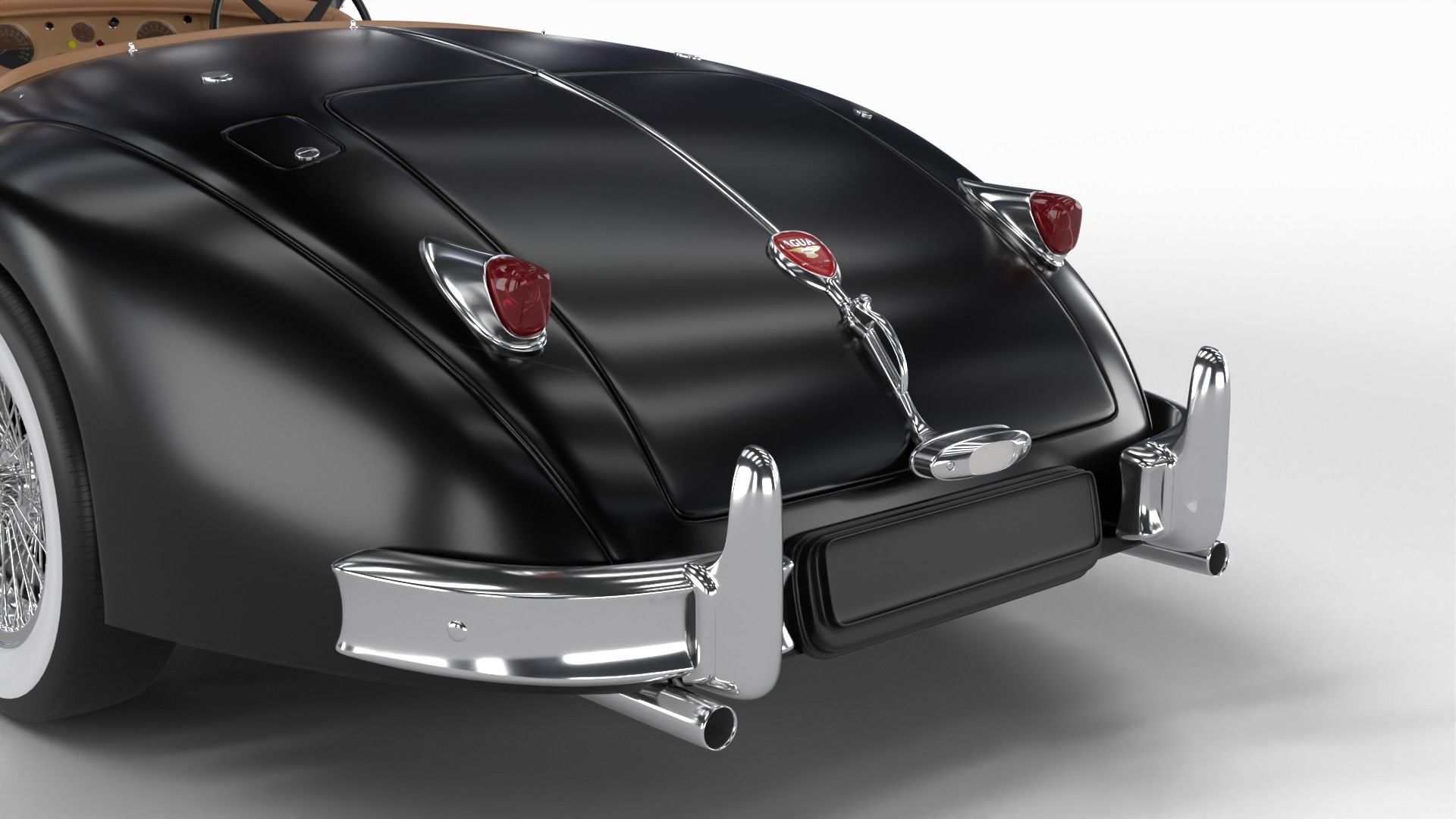 Jaguar XK140 1954 3d model 3D model_11