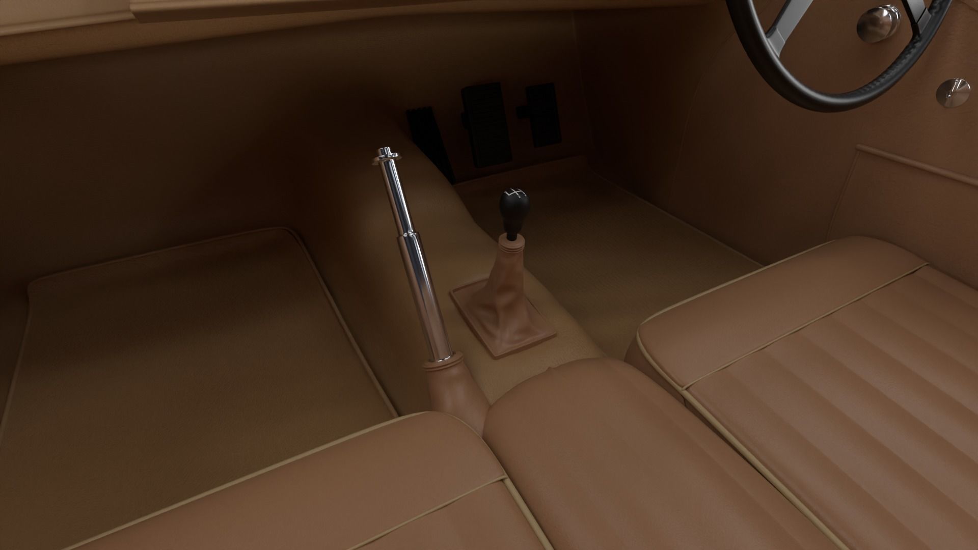 Jaguar XK140 1954 3d model 3D model_21