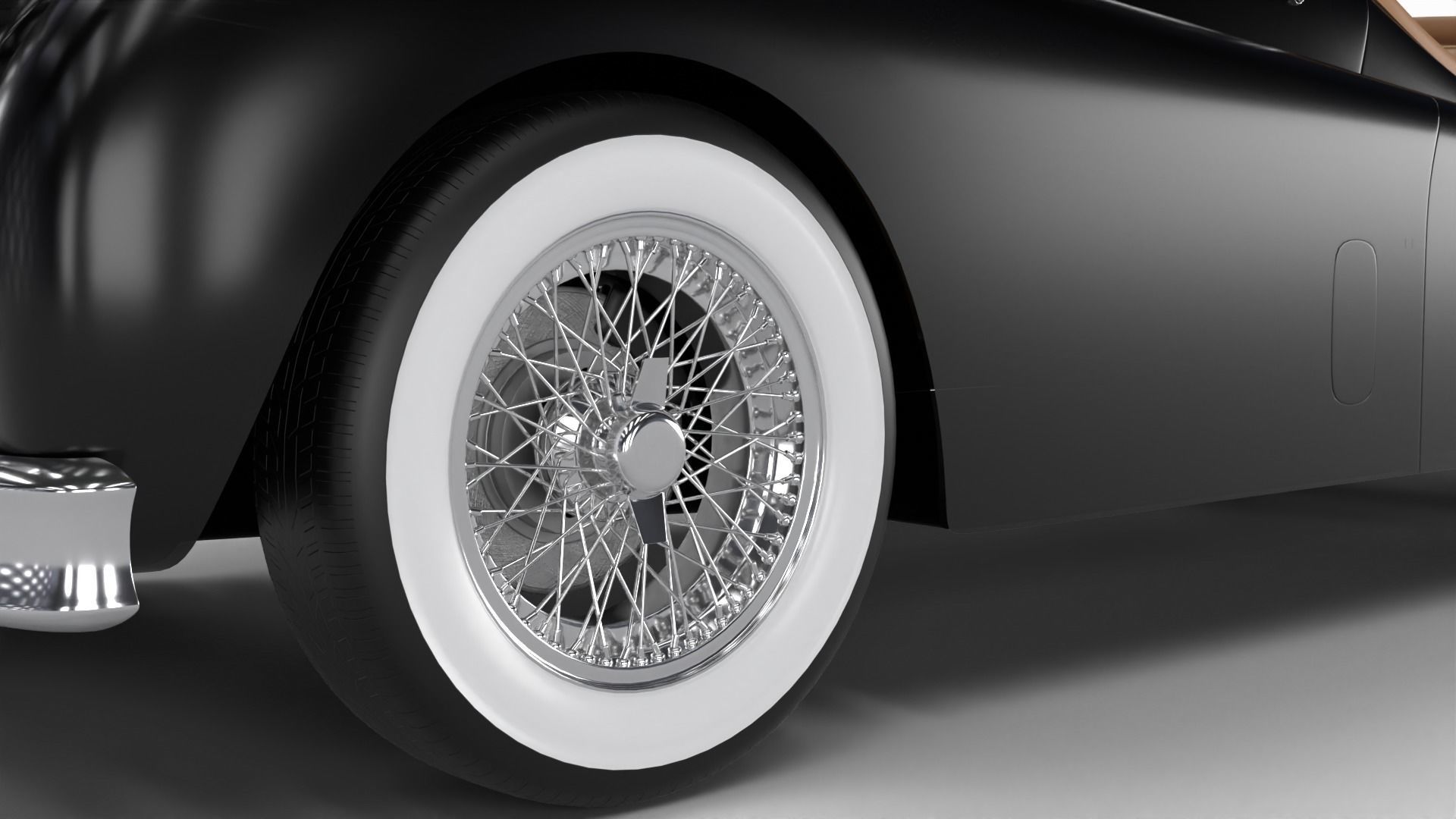 Jaguar XK140 1954 3d model 3D model_8