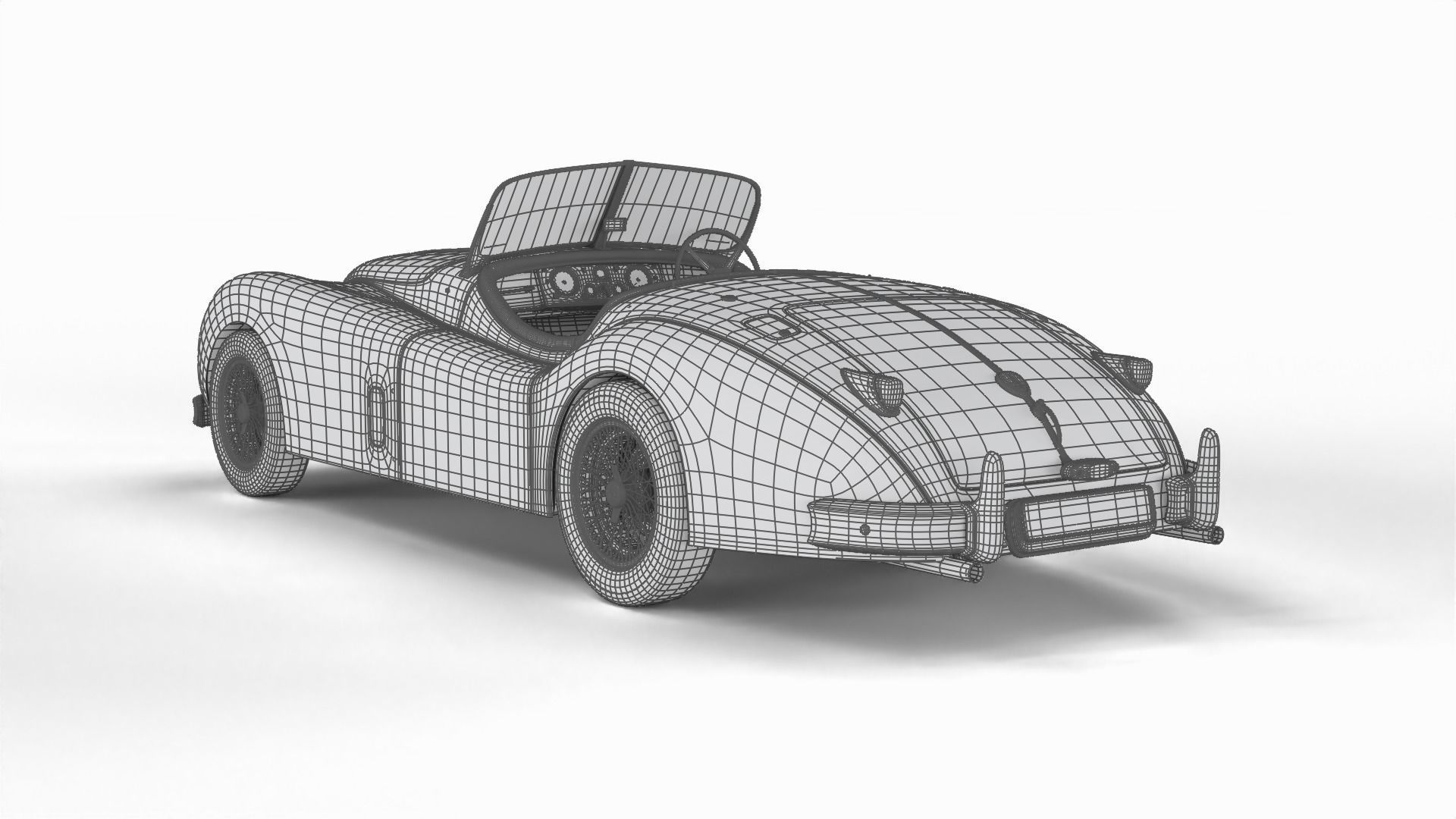 Jaguar XK140 1954 3d model 3D model_27