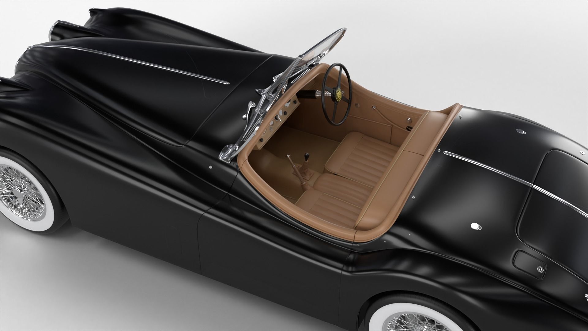 Jaguar XK140 1954 3d model 3D model_15