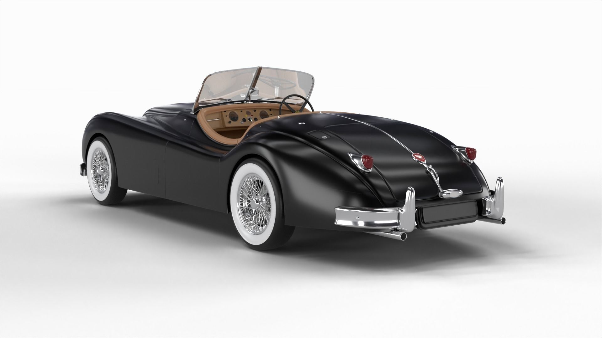 Jaguar XK140 1954 3d model 3D model_3