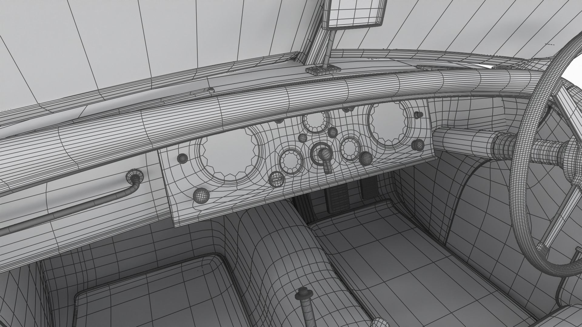 Jaguar XK140 1954 3d model 3D model_50