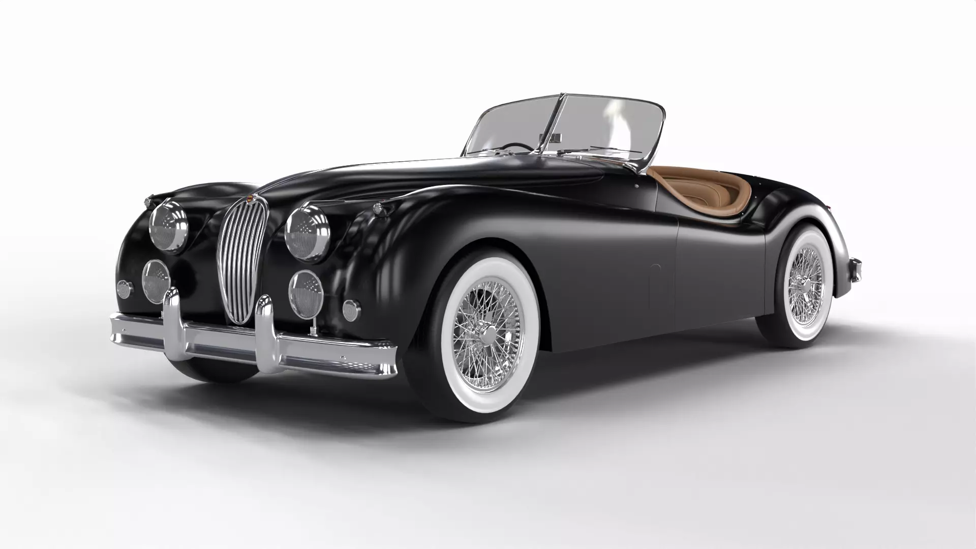 Jaguar XK140 1954 3d model 3D model_0