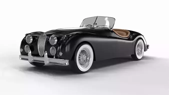 Jaguar XK140 1954 3d model
