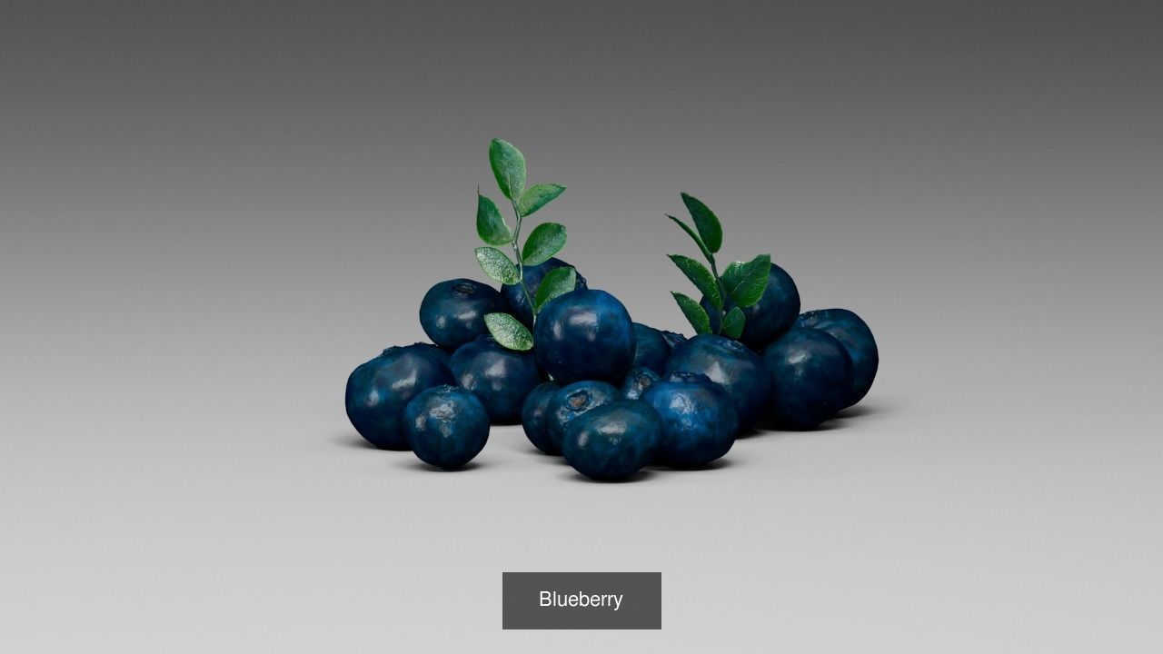 Berries 3D Model Collection_3