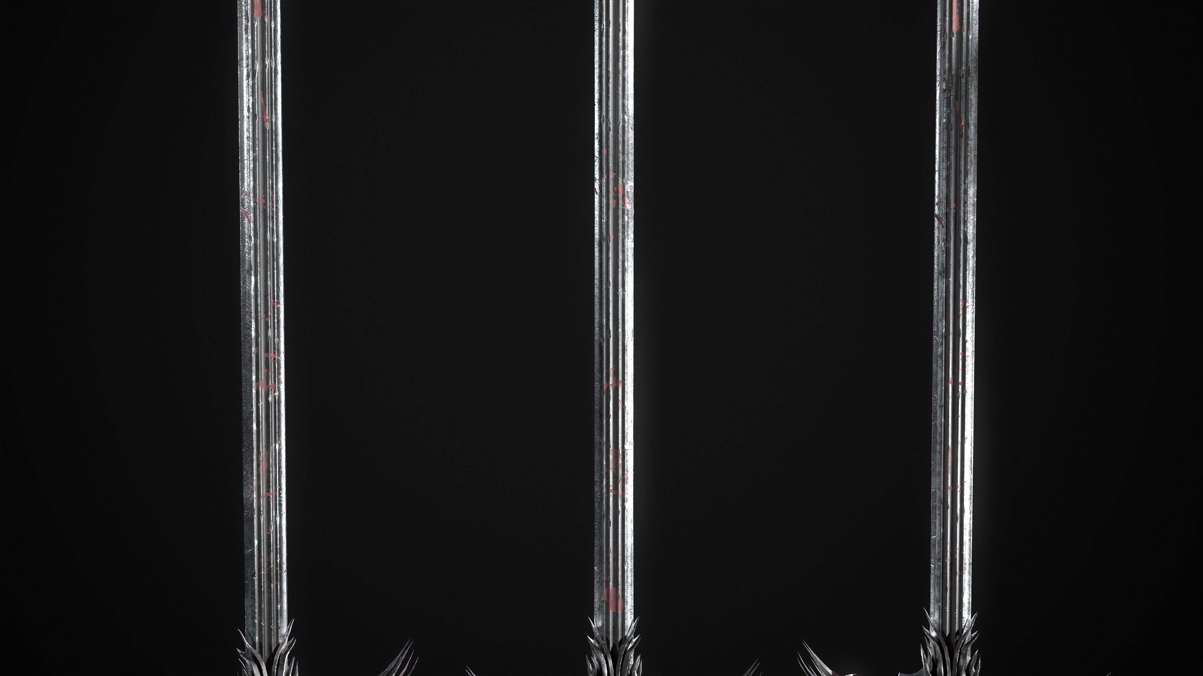 Fantazy Long Sword Medieval Melee Weapon Low-poly 3D model_2