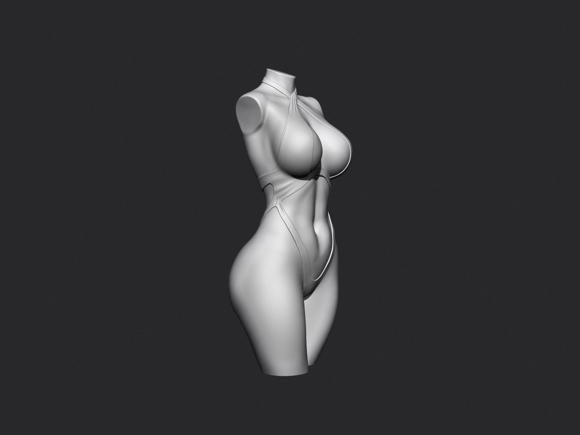 Female Torso 6 3D print model_8