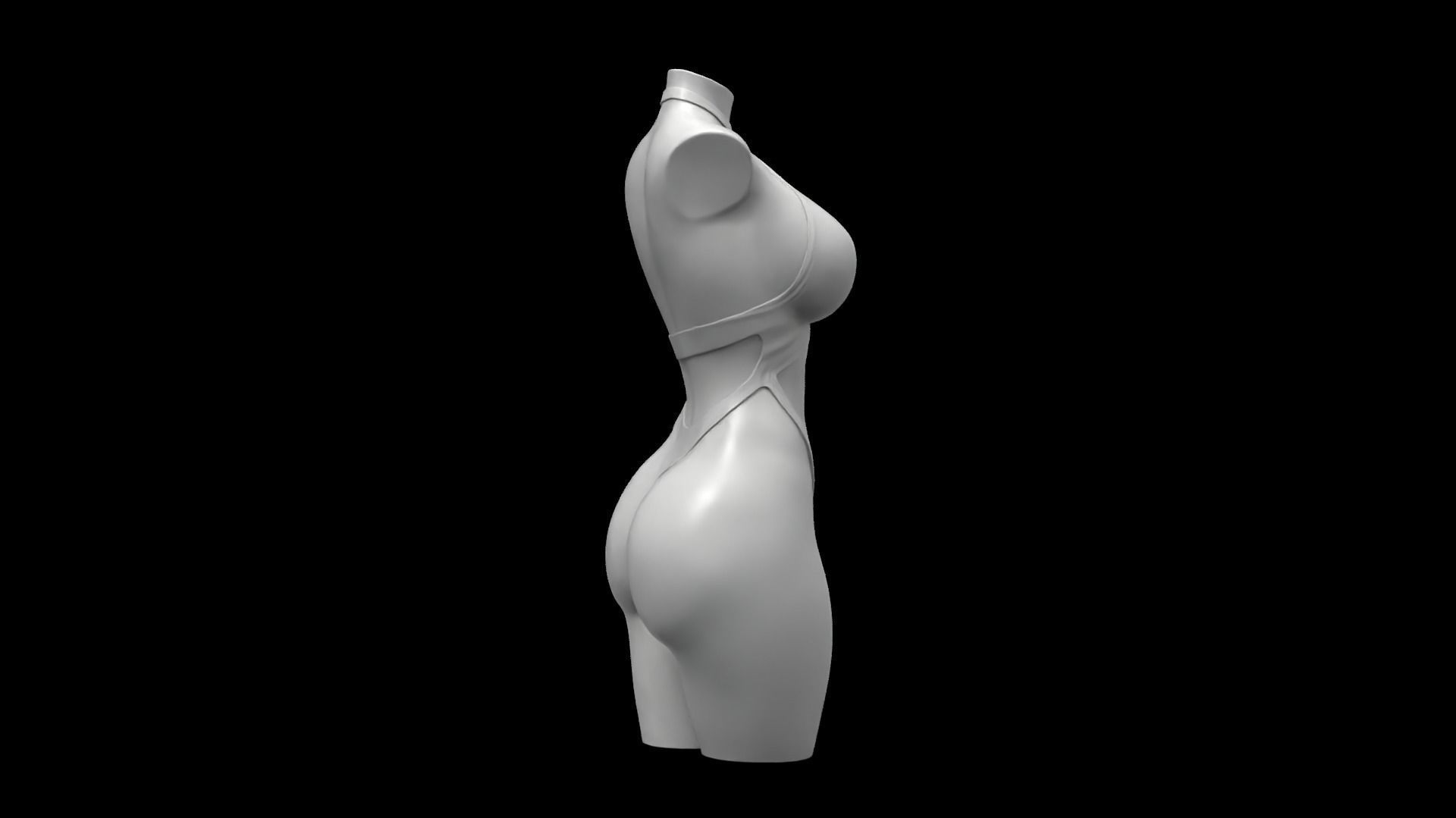 Female Torso 6 3D print model_3