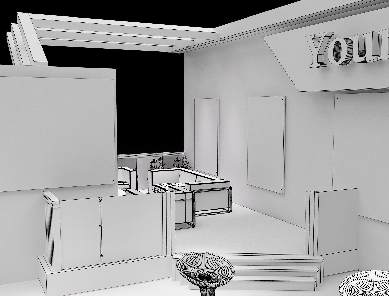 Booth Exhibition Stand a226 3D model_21