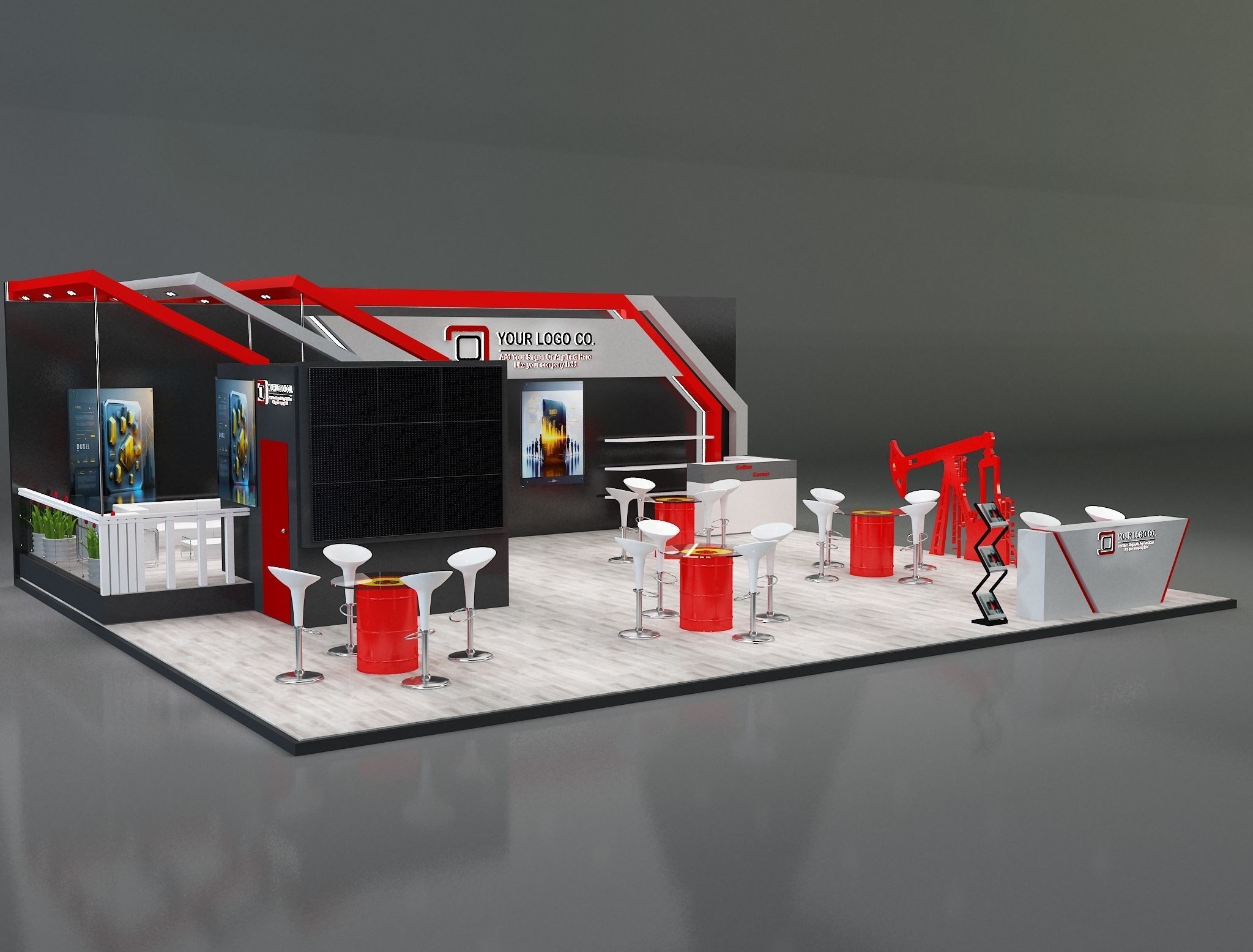 Booth Exhibition Stand a226 3D model_8