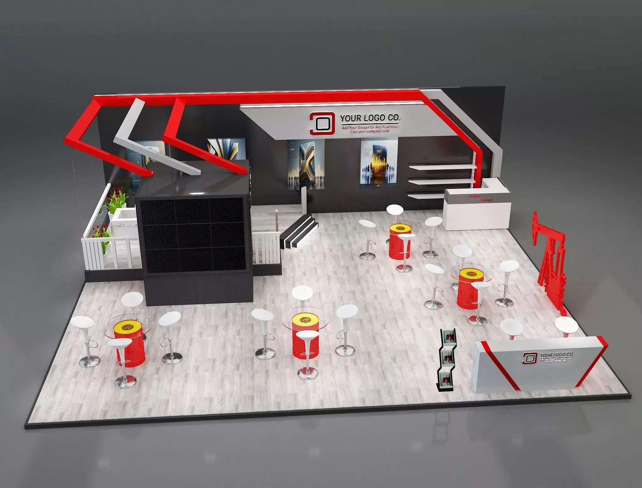 Booth Exhibition Stand a226 3D model_0