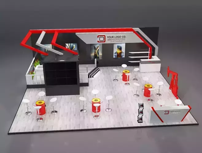 Booth Exhibition Stand a226 3D model