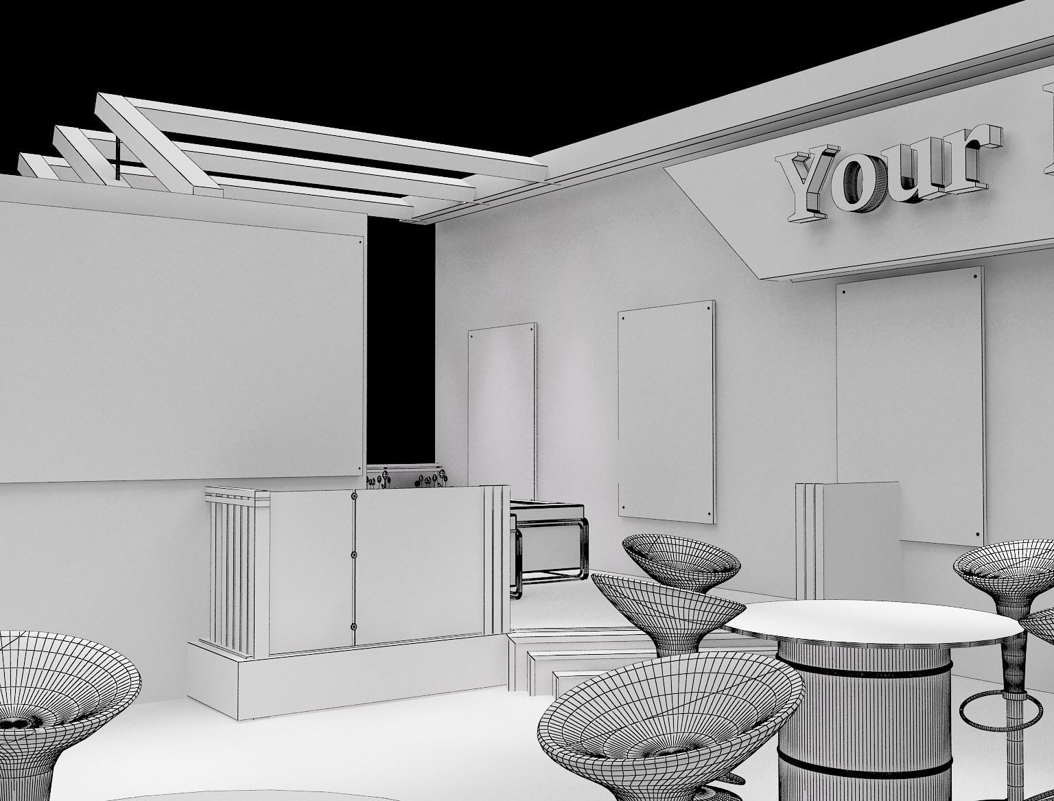 Booth Exhibition Stand a226 3D model_19