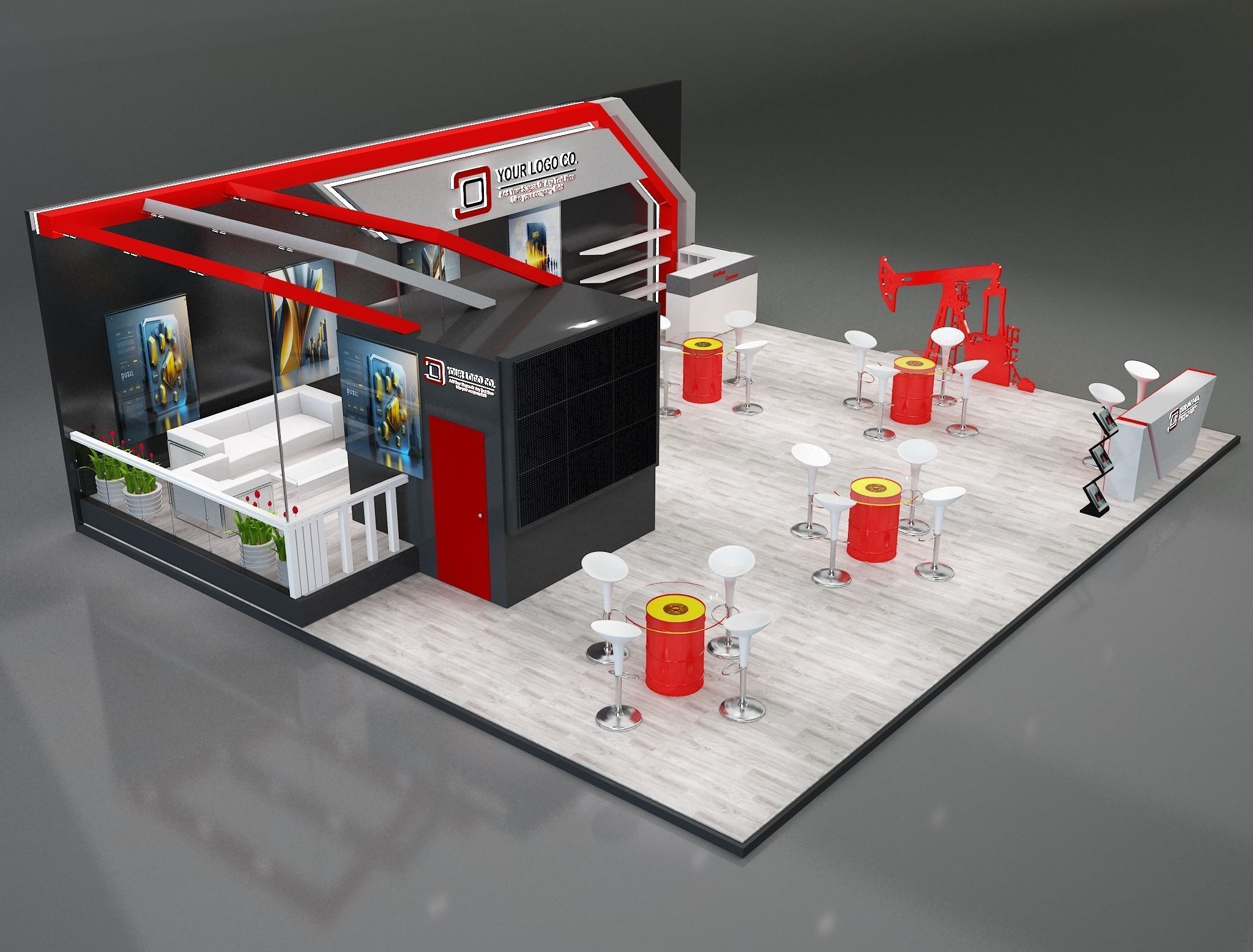 Booth Exhibition Stand a226 3D model_2