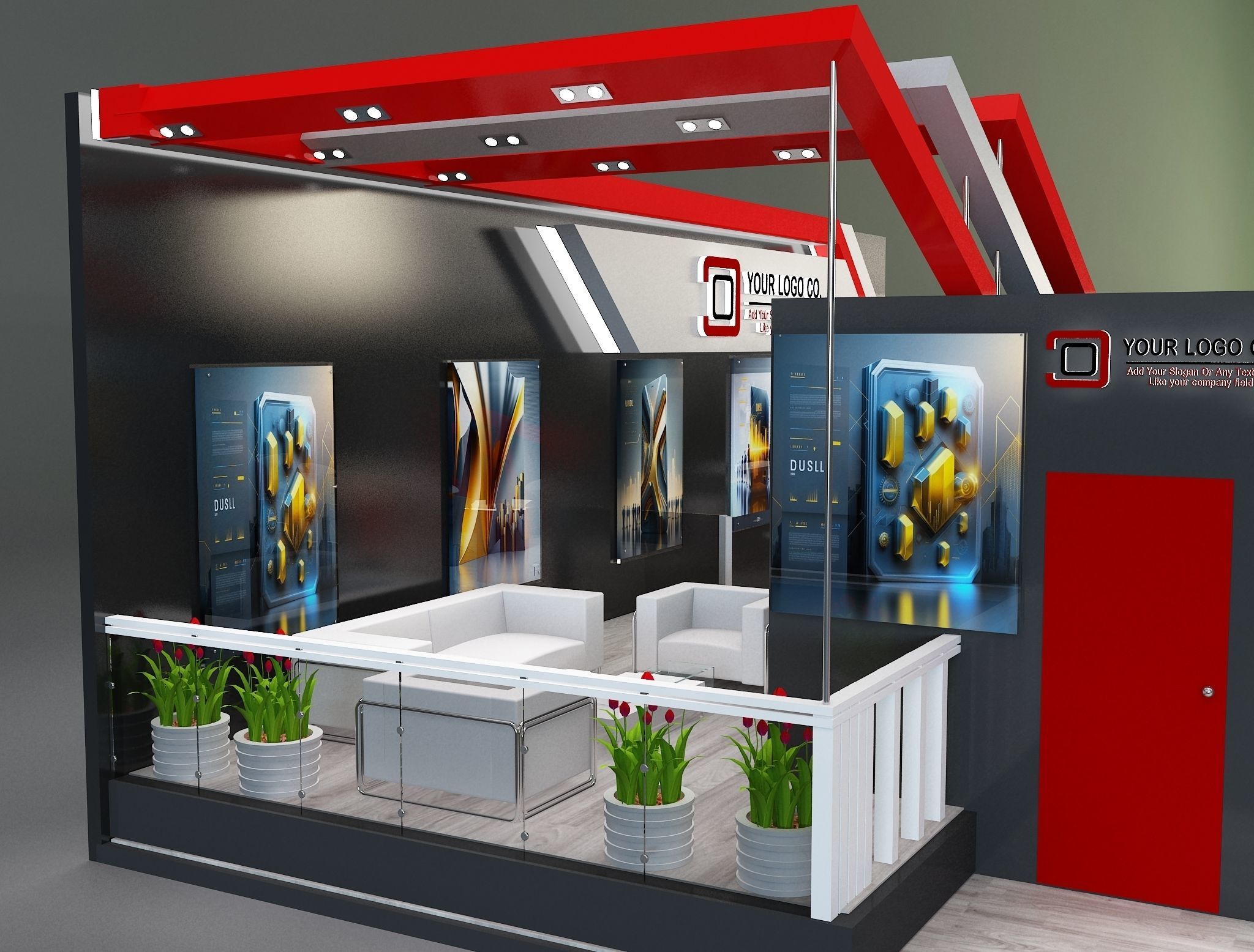 Booth Exhibition Stand a226 3D model_20