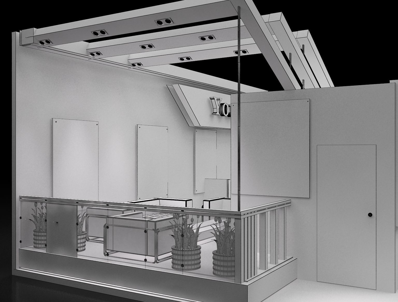 Booth Exhibition Stand a226 3D model_9