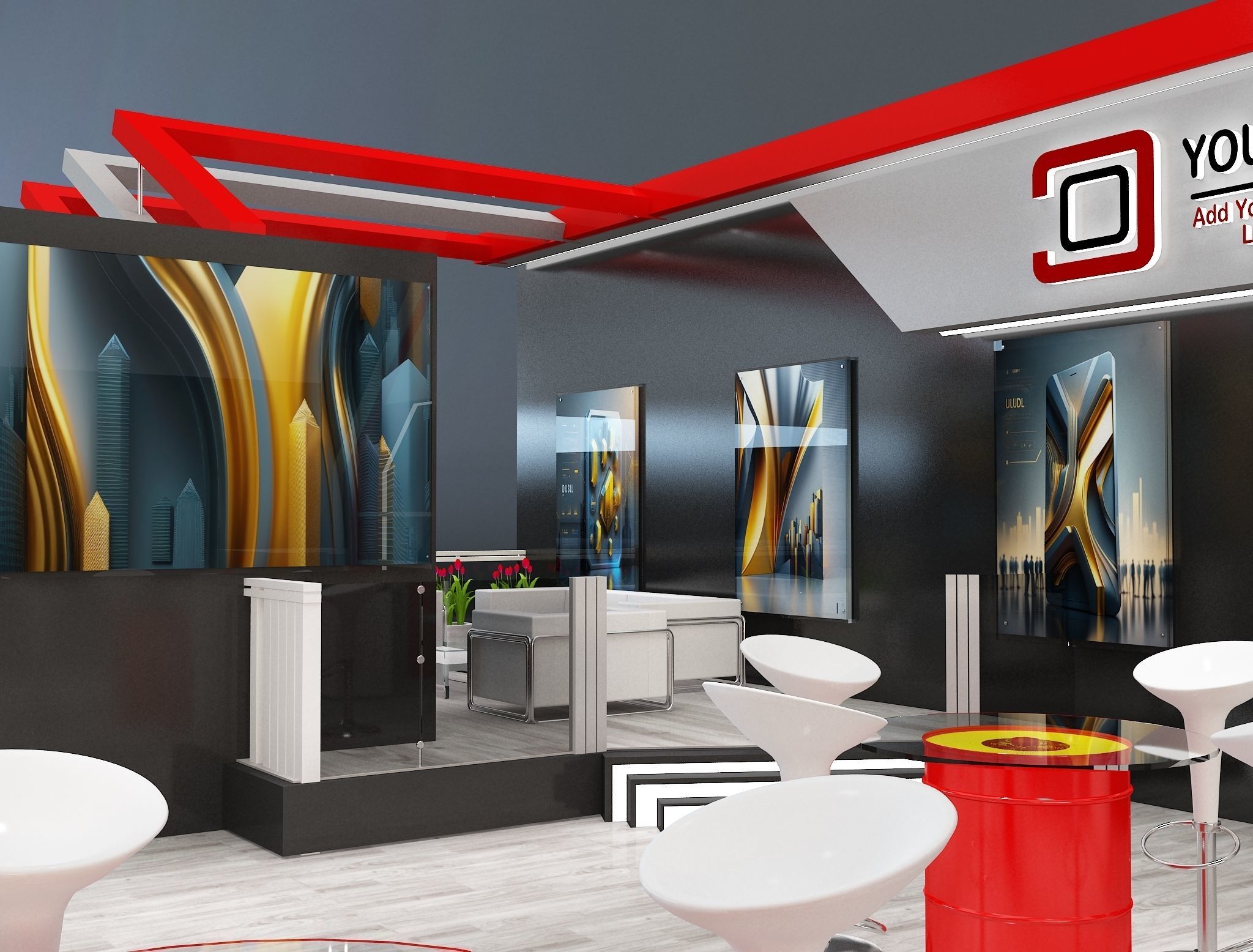 Booth Exhibition Stand a226 3D model_17