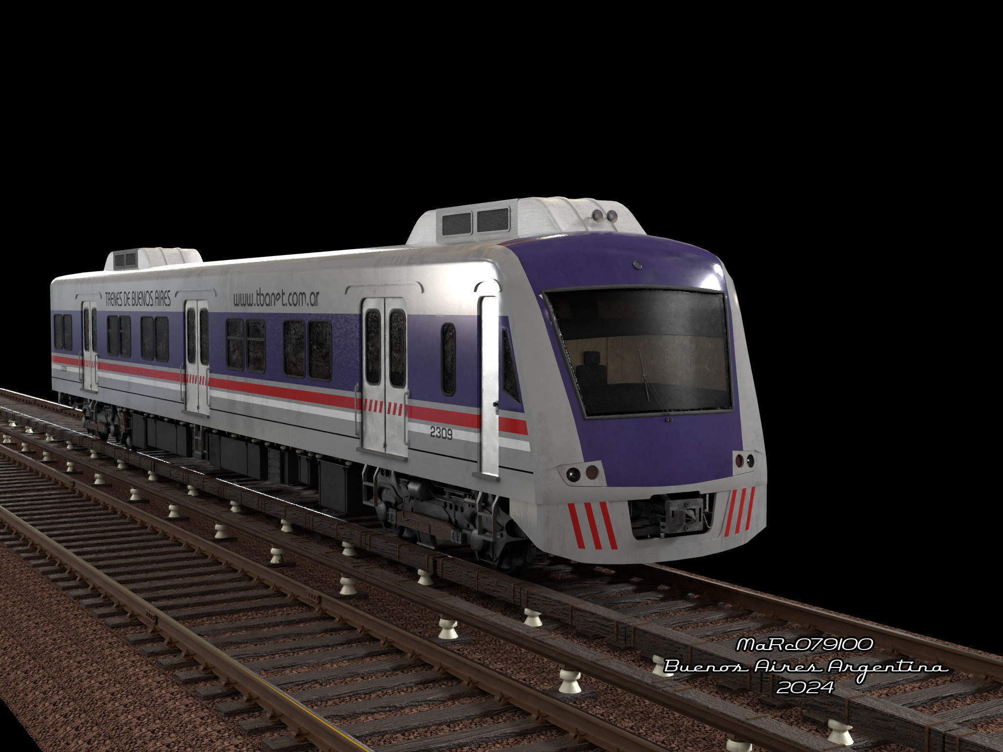Puma v4 Double Deck EMU Train 3D 3D model_1