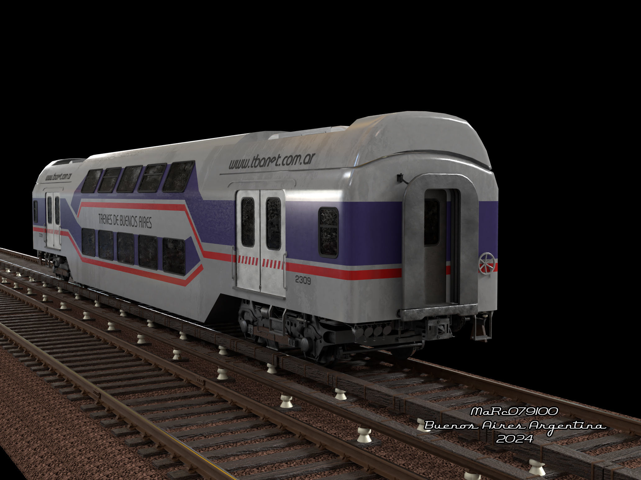 Puma v4 Double Deck EMU Train 3D 3D model_2
