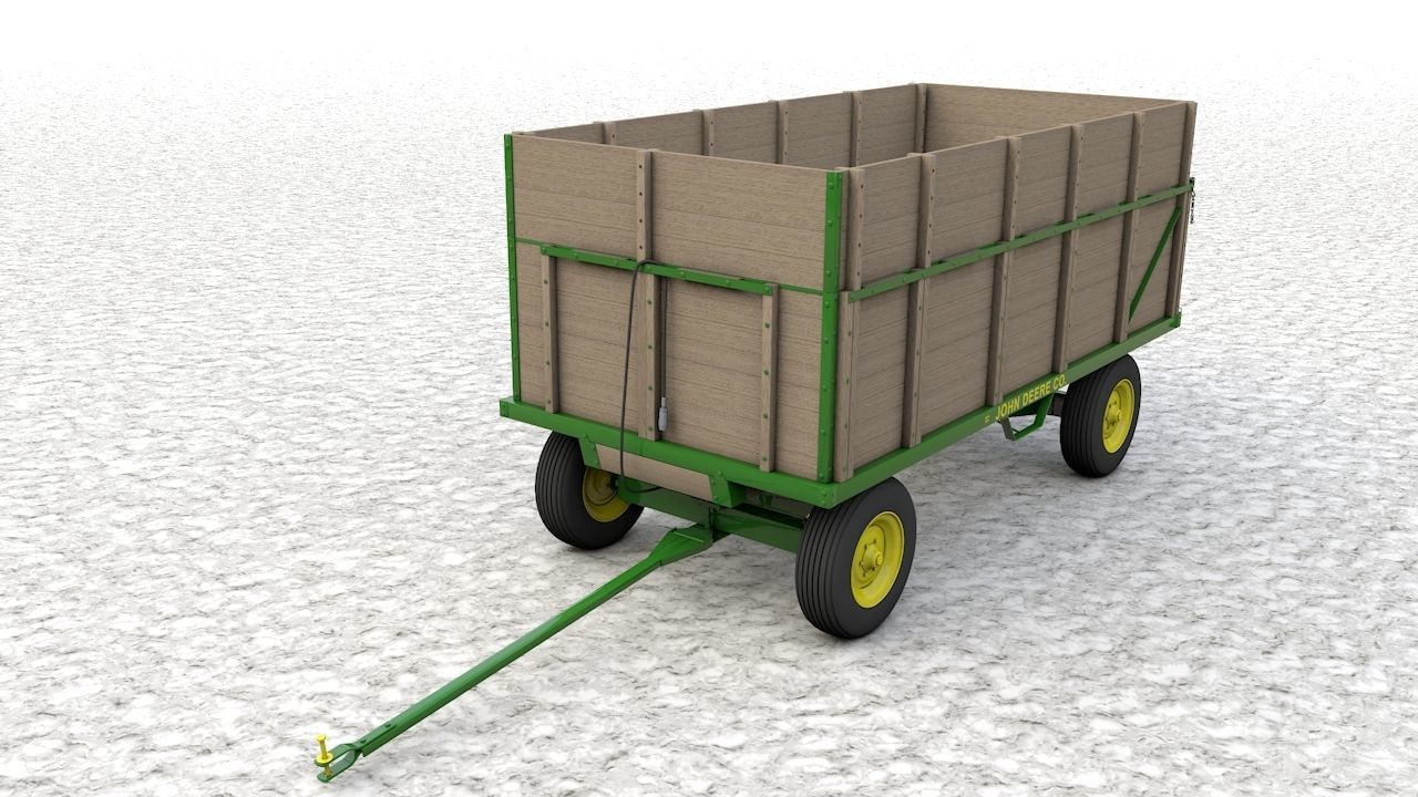 John Deere 953 Wagon 1944 3D model_1