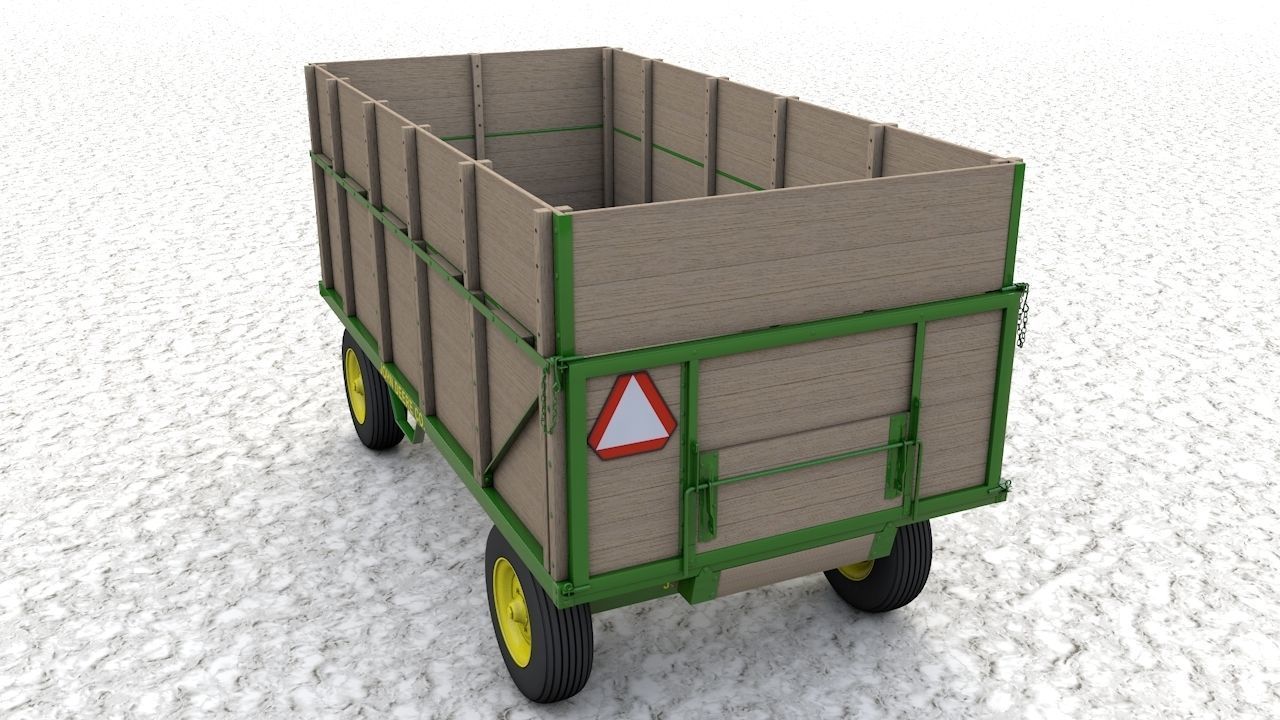 John Deere 953 Wagon 1944 3D model_7