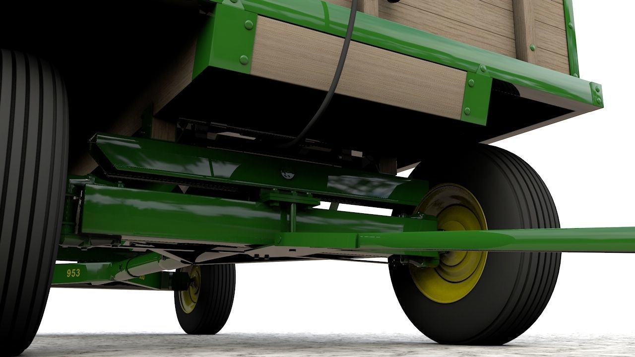John Deere 953 Wagon 1944 3D model_2