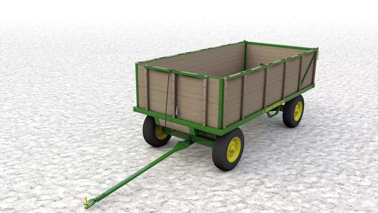 John Deere 953 Wagon 1944 3D model_0
