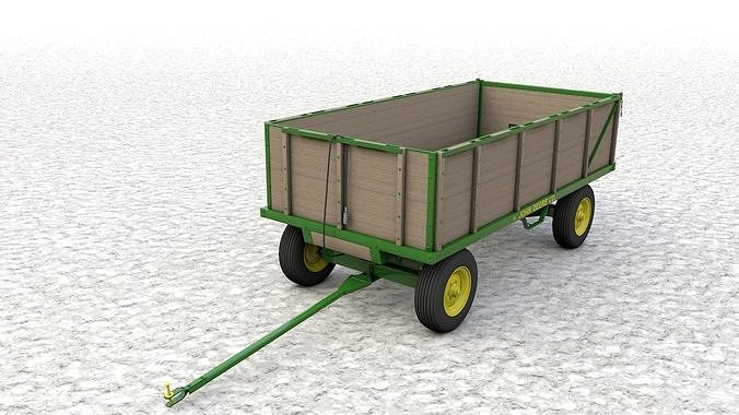 John Deere 953 Wagon 1944 3D model