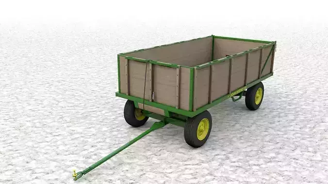 John Deere 953 Wagon 1944 3D model